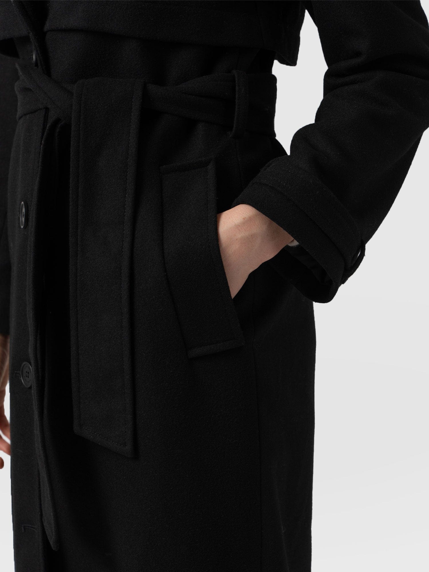Odette Coat Black - Women's Wool Coats | Saint + Sofia® USA